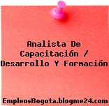 Analista De Capacitación / Desarrollo Y Formación