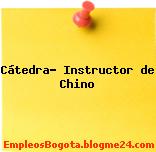 Cátedra- Instructor de Chino