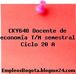 CKY640 Docente de economía T/M semestral Ciclo 20 A