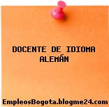 DOCENTE DE IDIOMA ALEMÁN