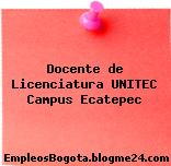 Docente de Licenciatura UNITEC Campus Ecatepec