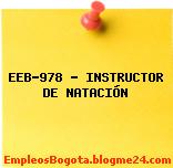 EEB-978 – INSTRUCTOR DE NATACIÓN