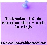 Instructor (a) de Natacion 4hrs – club la rioja