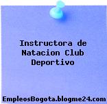 Instructora de Natacion Club Deportivo