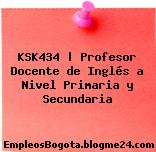 KSK434 | Profesor Docente de Inglés a Nivel Primaria y Secundaria