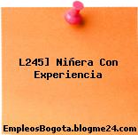 L245] Niñera Con Experiencia