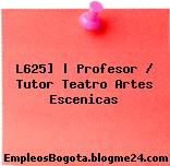 L625] | Profesor / Tutor Teatro Artes Escenicas