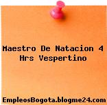 Maestro De Natacion 4 Hrs Vespertino