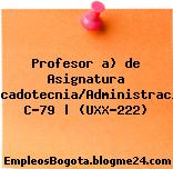 Profesor a) de Asignatura Mercadotecnia/Administración C-79 | (UXX-222)