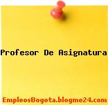 Profesor De Asignatura