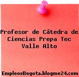 Profesor de Cátedra de Ciencias Prepa Tec Valle Alto