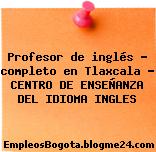 Profesor de inglés – completo en Tlaxcala – CENTRO DE ENSEÑANZA DEL IDIOMA INGLES