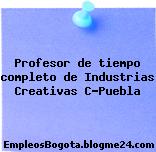 Profesor de tiempo completo de Industrias Creativas C-Puebla