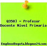 Q350] – Profesor Docente Nivel Primaria