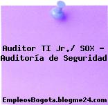 Auditor TI Jr./ SOX – Auditoría de Seguridad