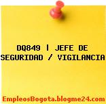 DQ849 | JEFE DE SEGURIDAD / VIGILANCIA
