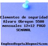 Elementos de seguridad Alvaro Obregon 5500 mensuales 12×12 PAGO SEMANAL