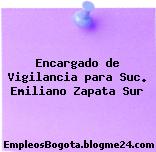 Encargado de Vigilancia para Suc. Emiliano Zapata Sur
