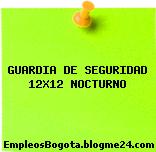 GUARDIA DE SEGURIDAD 12X12 NOCTURNO