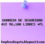 GUARDIA DE SEGURIDAD 4X2 $6,100 LIBRES +PL