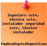 Ingeniero cctv, técnico cctv, instalador seguridad cctv, técnico instalador