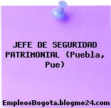 JEFE DE SEGURIDAD PATRIMONIAL (Puebla, Pue)