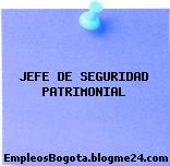 JEFE DE SEGURIDAD PATRIMONIAL