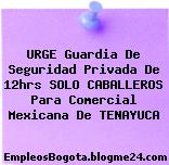 URGE Guardia De Seguridad Privada De 12hrs SOLO CABALLEROS Para Comercial Mexicana De TENAYUCA